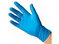 Pudrasız mavi nitril muayene eldiveni