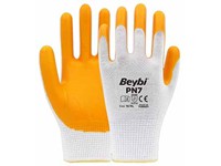 Beybi PN3-PN5-PN7 sarı nitril iş eldivenleri