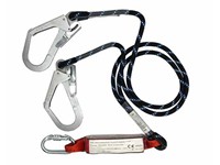 Çift kollu-şok emicili-statik halatlı lanyard